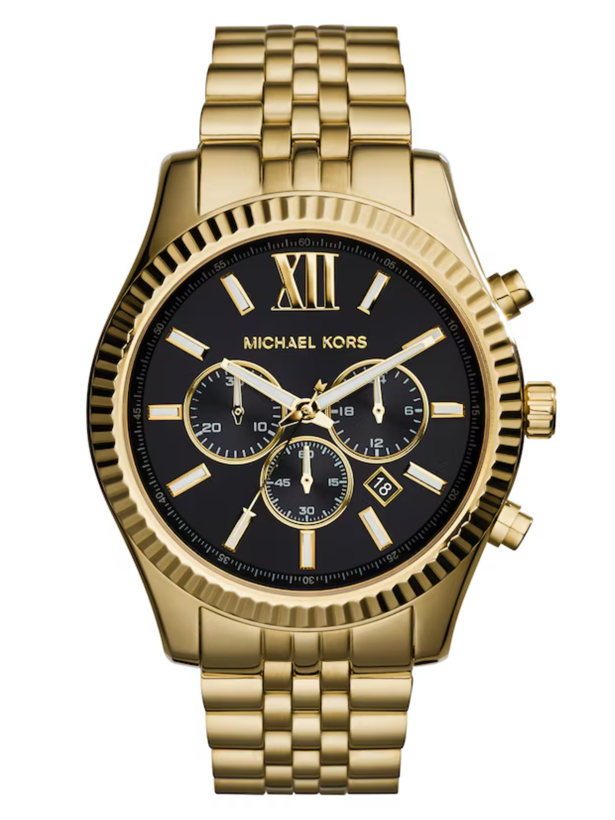 Michael Kors Lexington Men's Chrono Gold-Tone Bracelet Watch