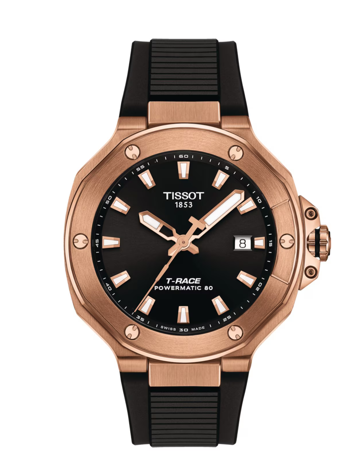 Tissot T-Race 45mm Chronograph Rose Gold Plated Men's Watch