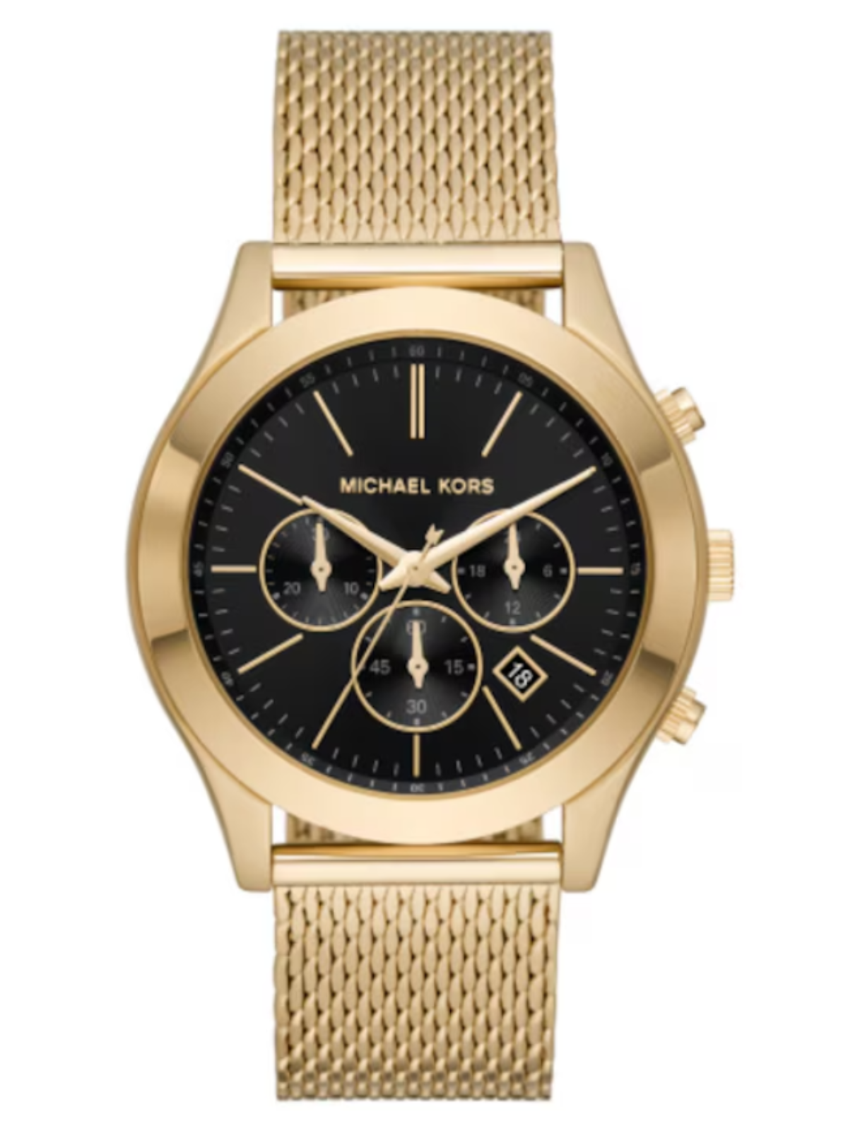 Michael Kors Slim Runway Men's Gold-Tone Bracelet Watch