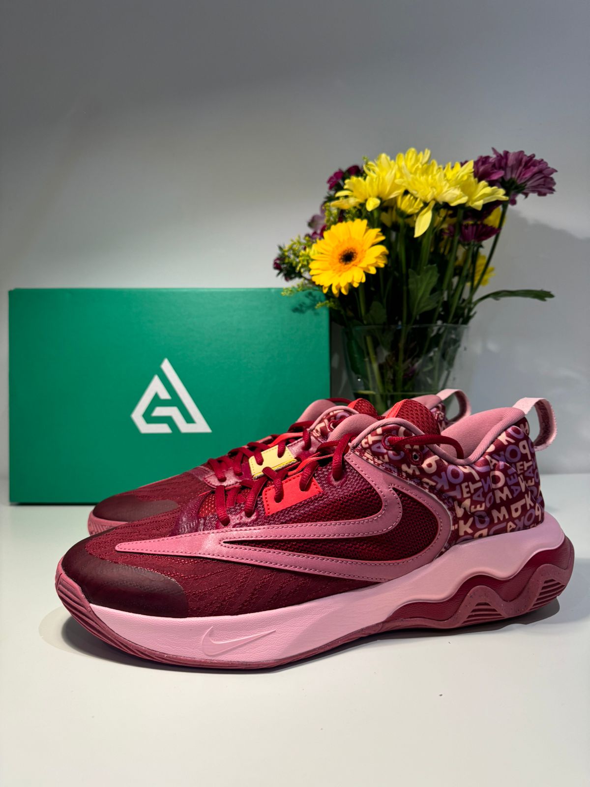 NIKE GIANNIS IMMORTALITY 3 SHOES - NOBLE RED/ICE PEACH-DESERT BERRY