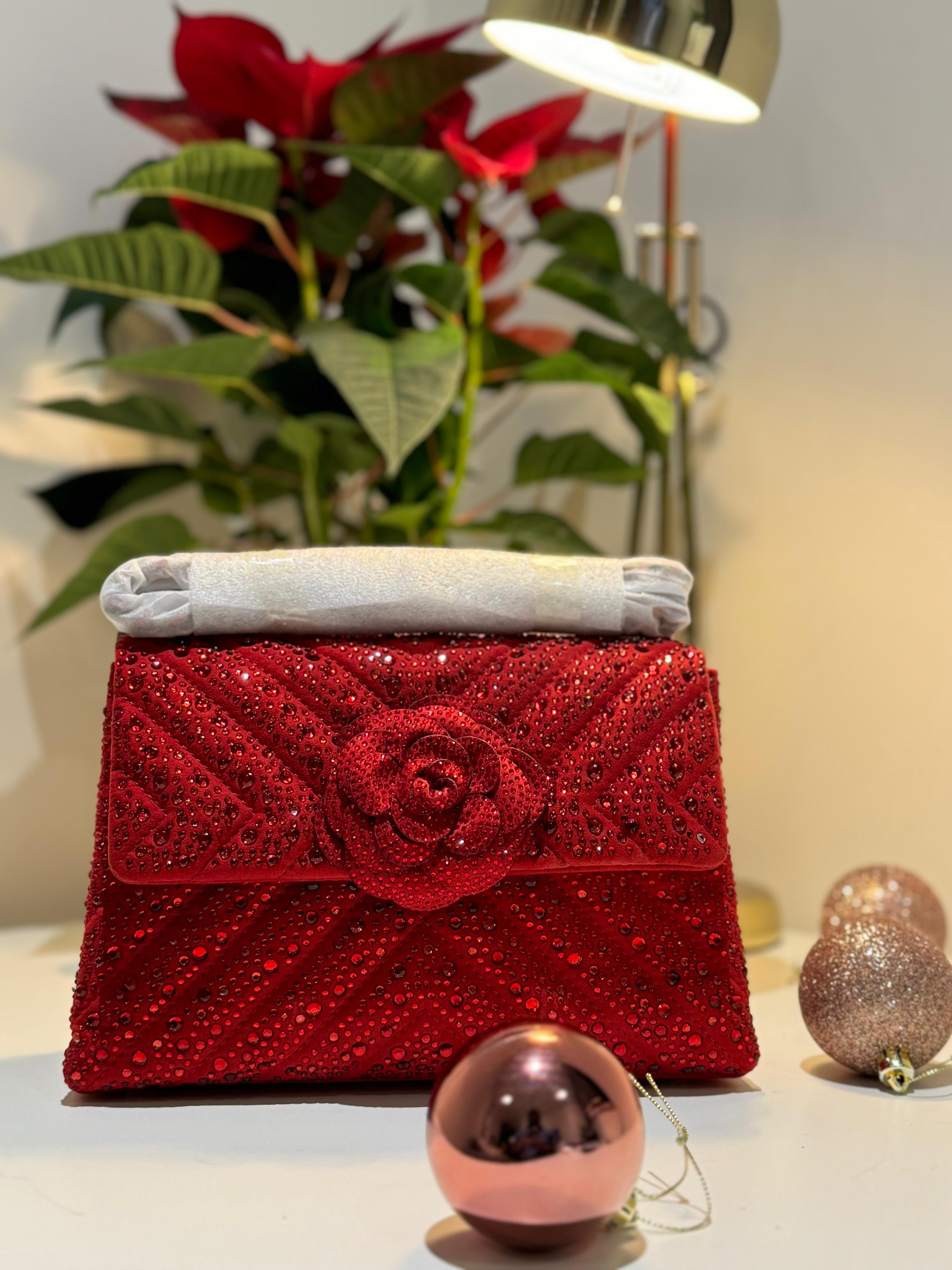 Dune Richmond Embellished Shoulder Bag, Red