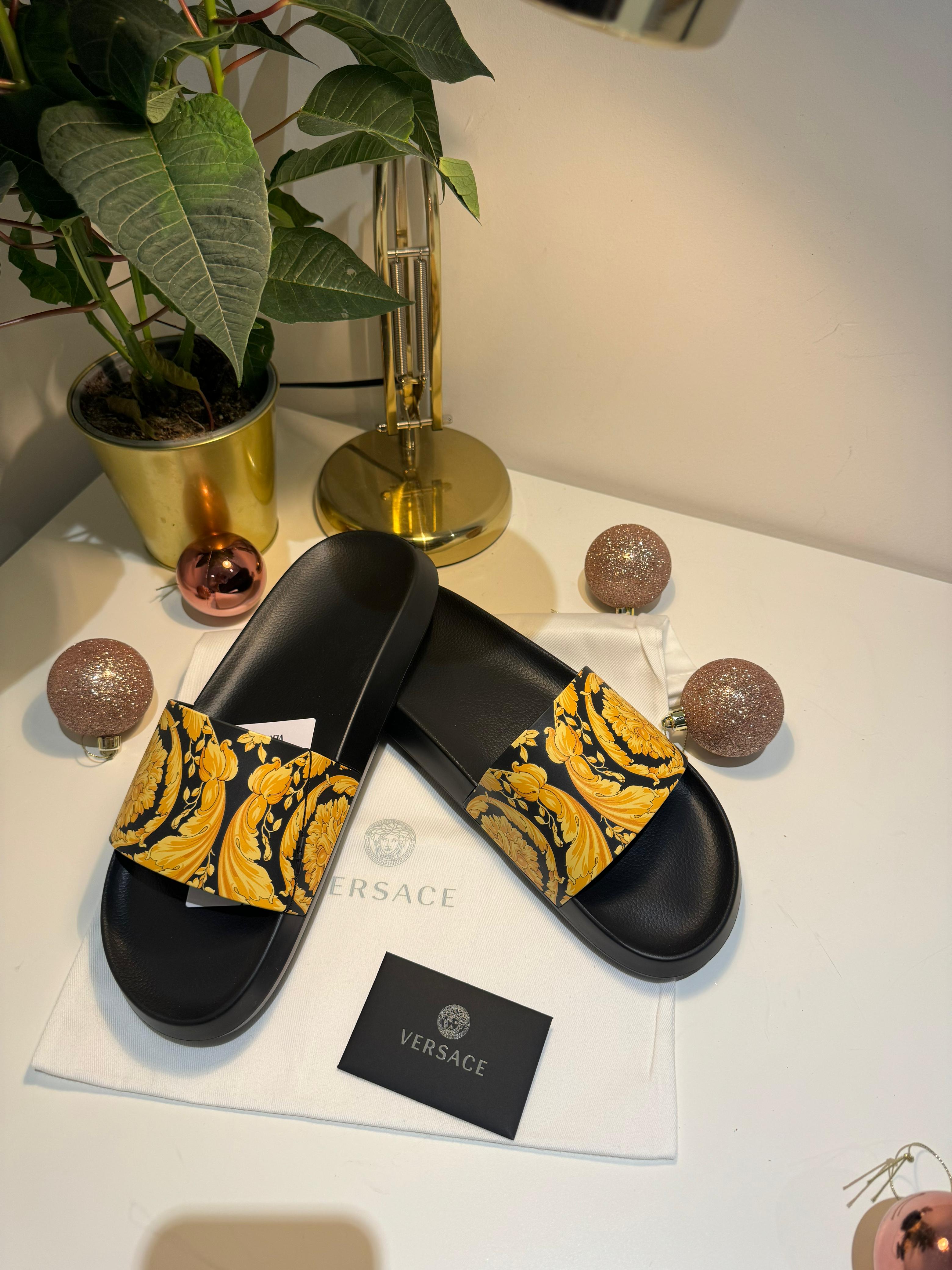 Versace Men's Yellow Slides