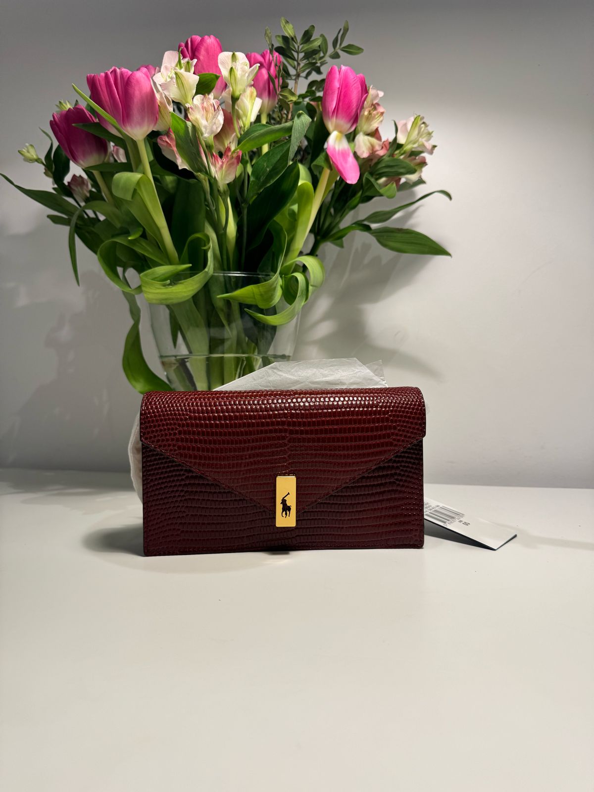 POLO RALPH LAUREN Polo ID Embossed Chain Wallet & Bag