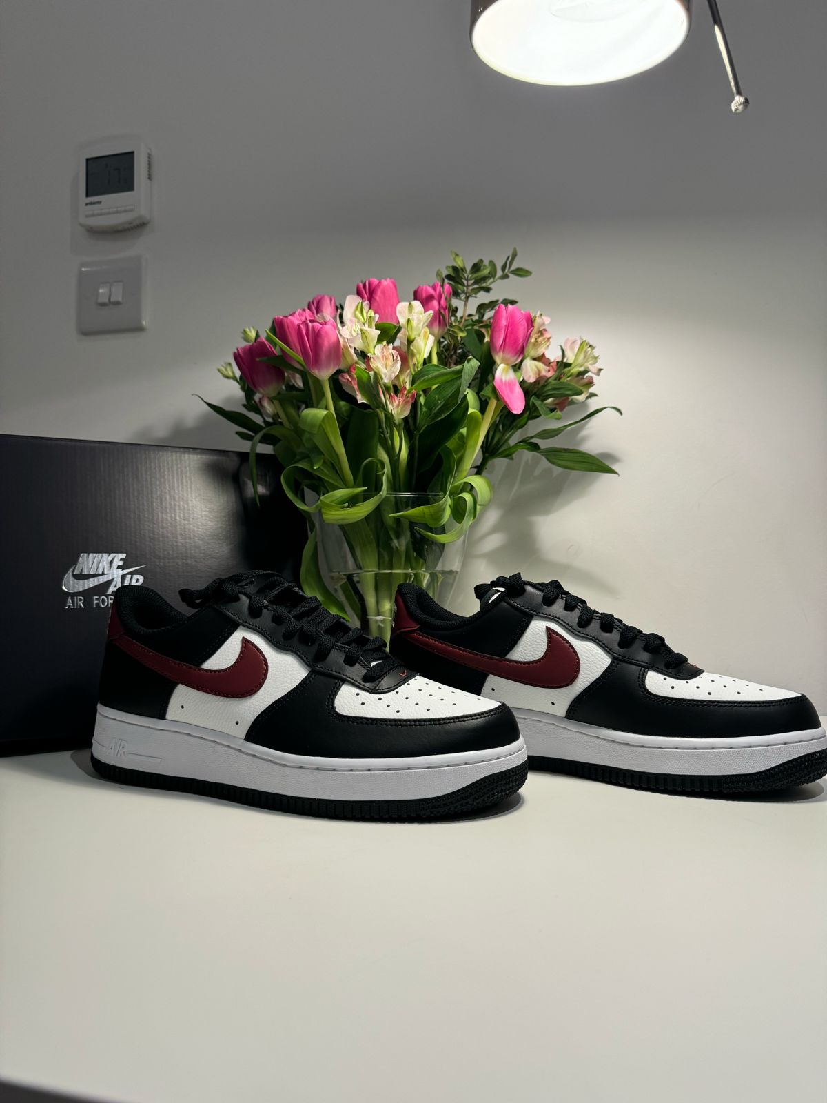 Nike Air Force 1 GS AF1 Black Dark Team Red
