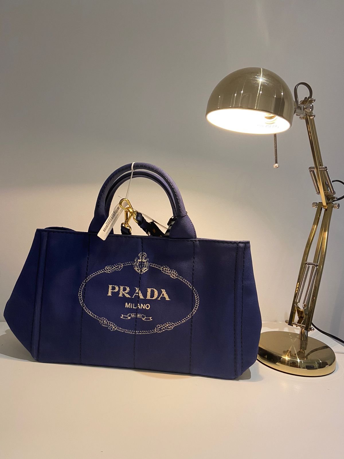 Prada Canvas Canapa Tote Bag