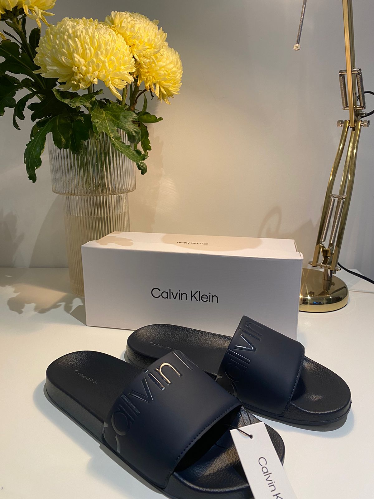CALVIN KLEIN Men Solid Pool Slides