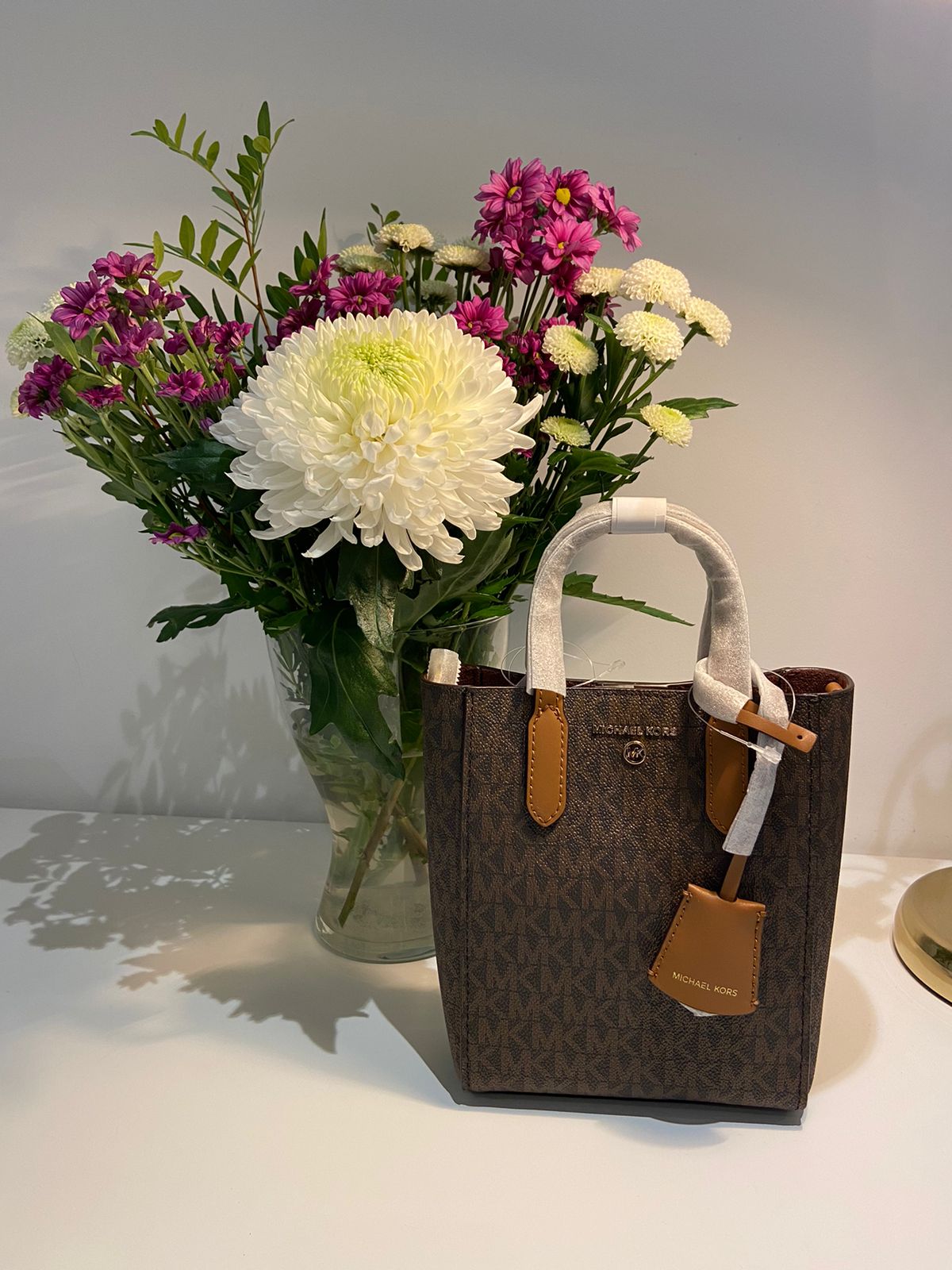 Michael Kors Women Bag Shoulder Sinclair XS NS Shopper Tote cross Body Neu