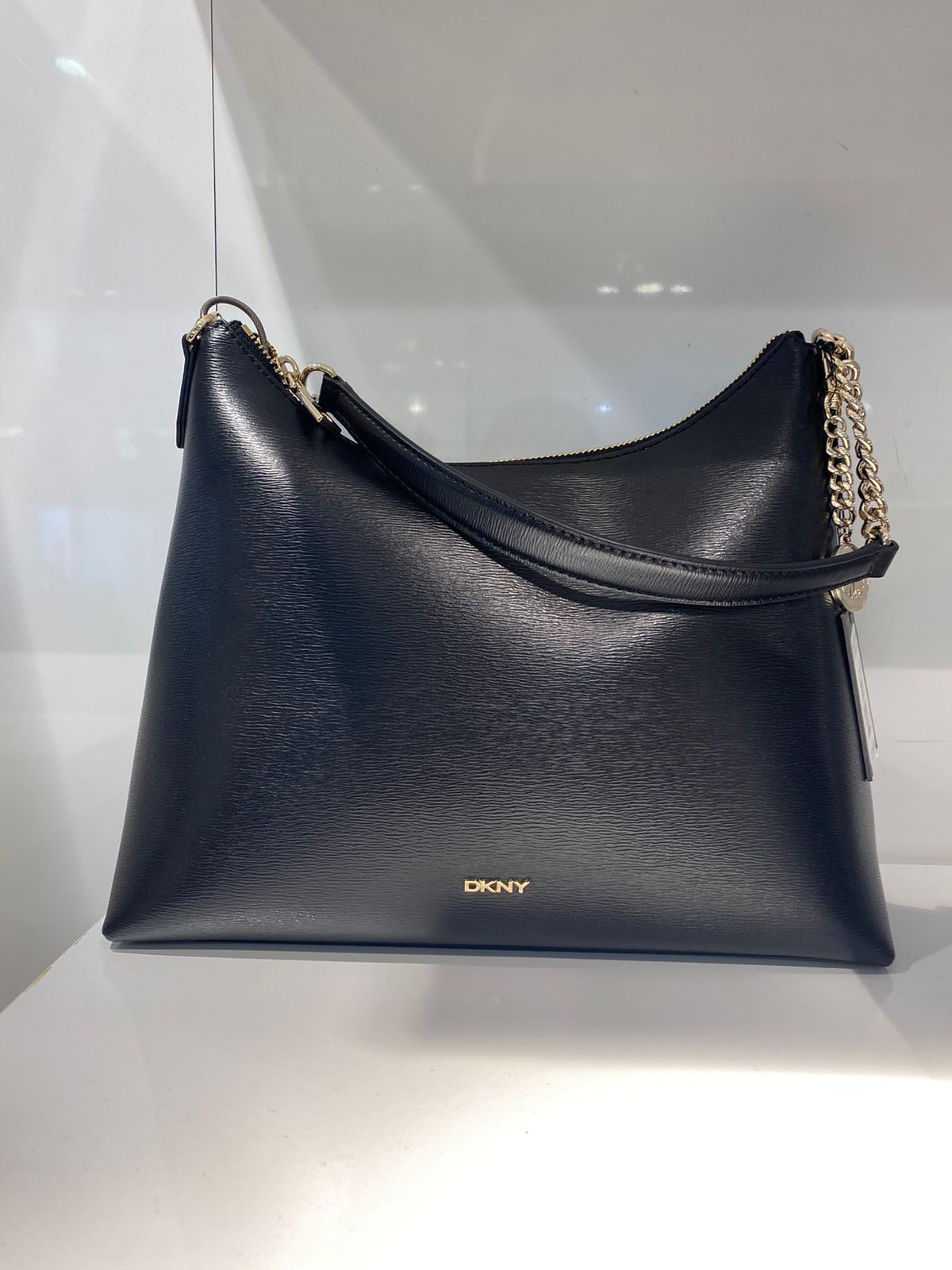 DKNY Bryant Conv Hobo Bag Toffee - Black