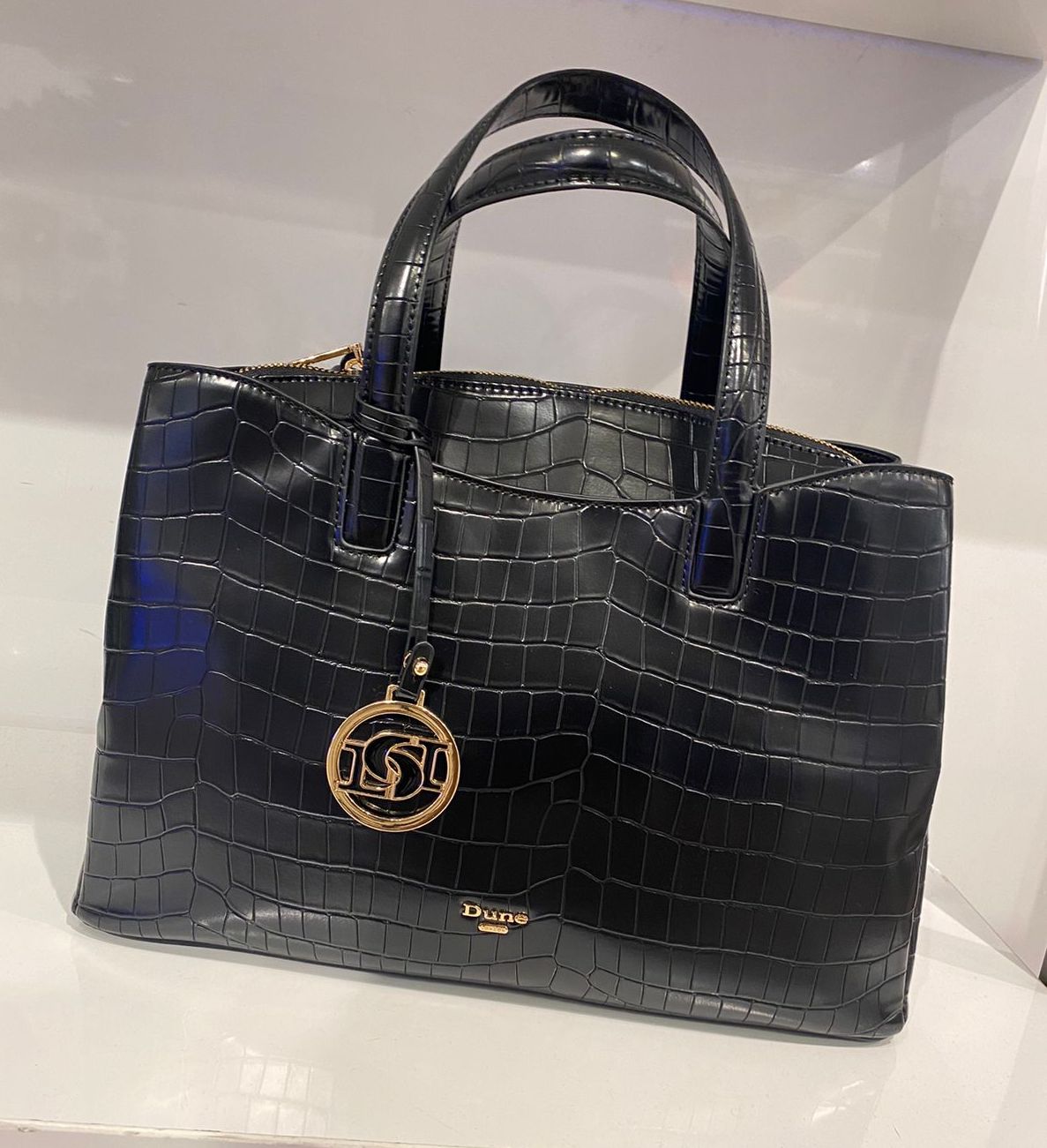 DUNE LONDON Dignified Reptilian Pattern Shoulder Bag