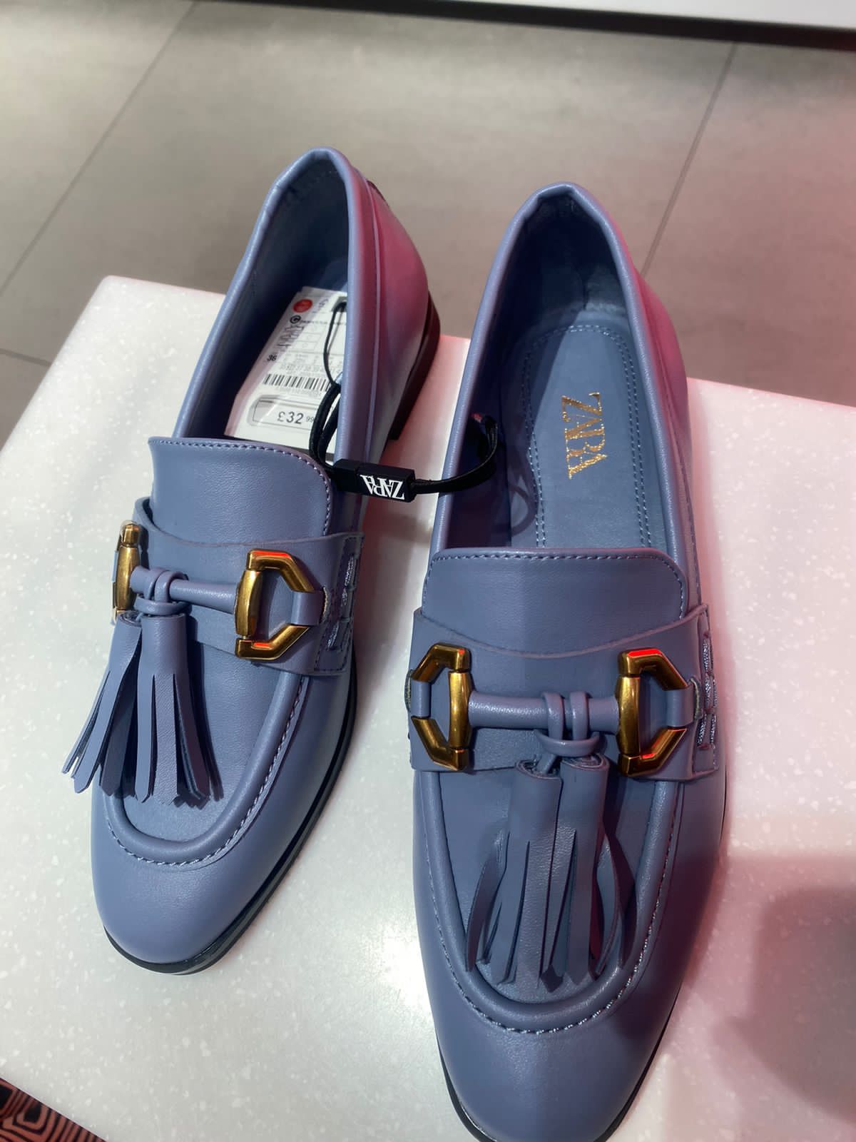 Zara Leather flats - Blue