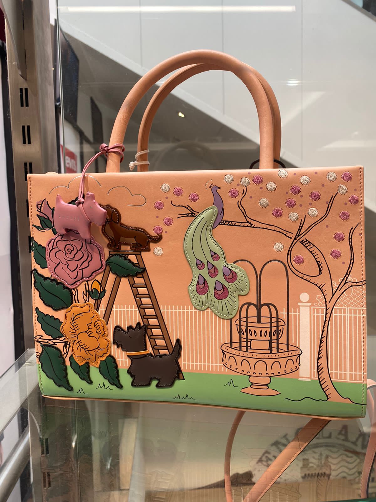 Radley London Life Is Rosy Medium Zip-Top Leather Satchel - Peach