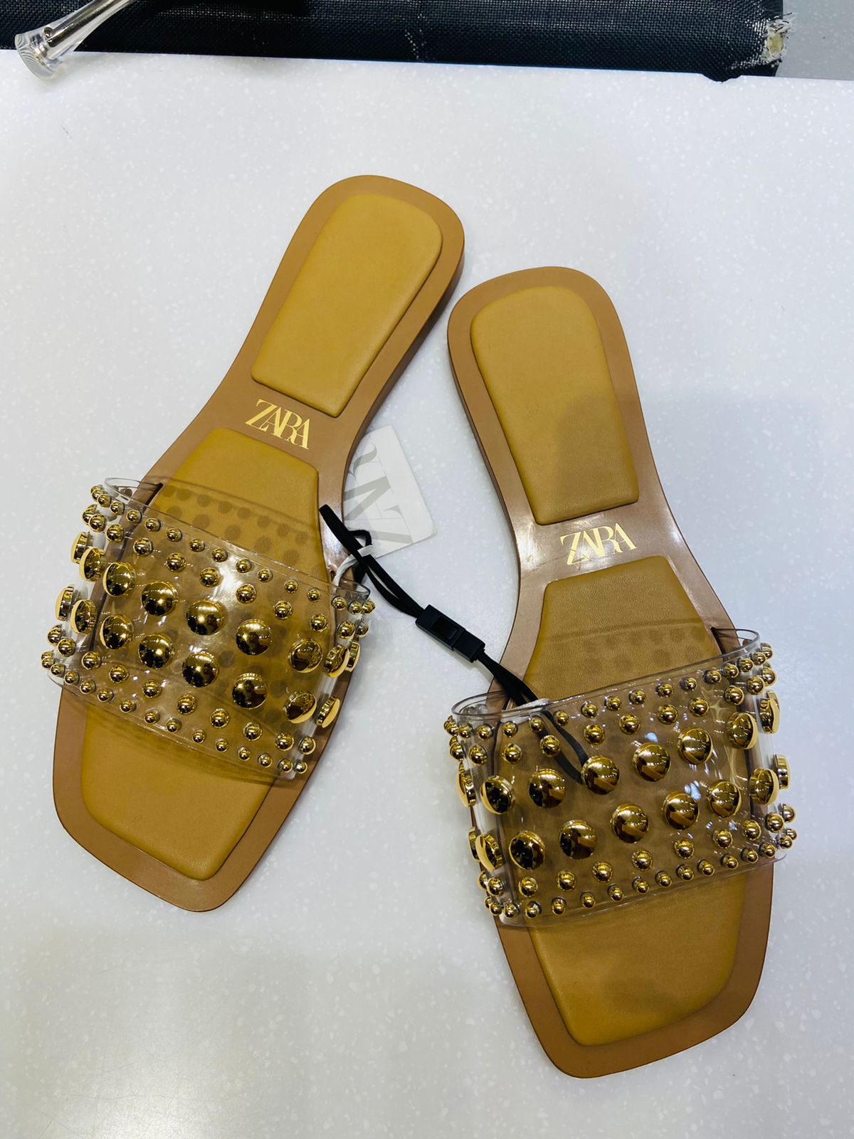 ZARA SLIDER SANDALS WITH STUDS