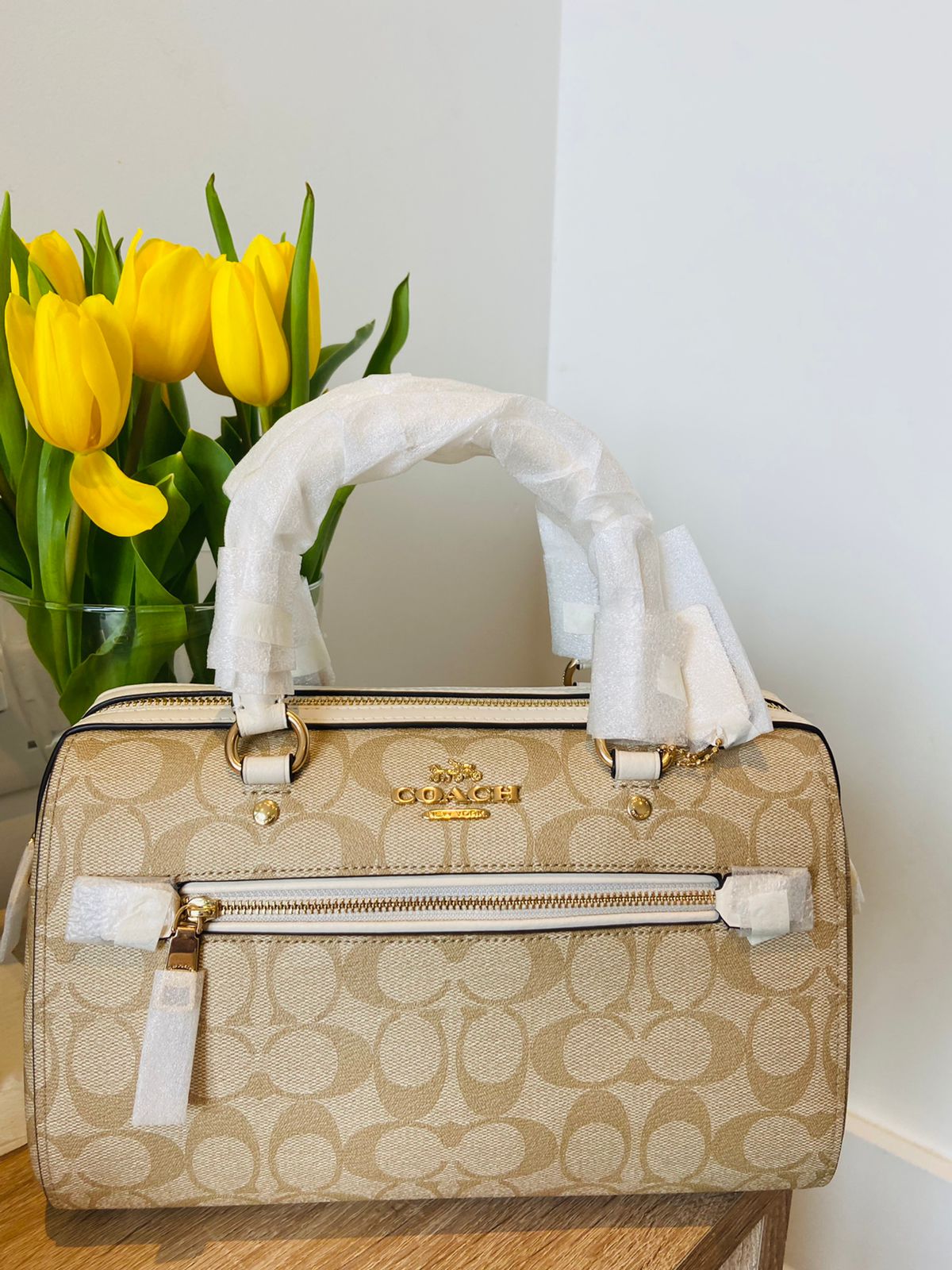 Coach Rowan Satchel In Signature Canvas