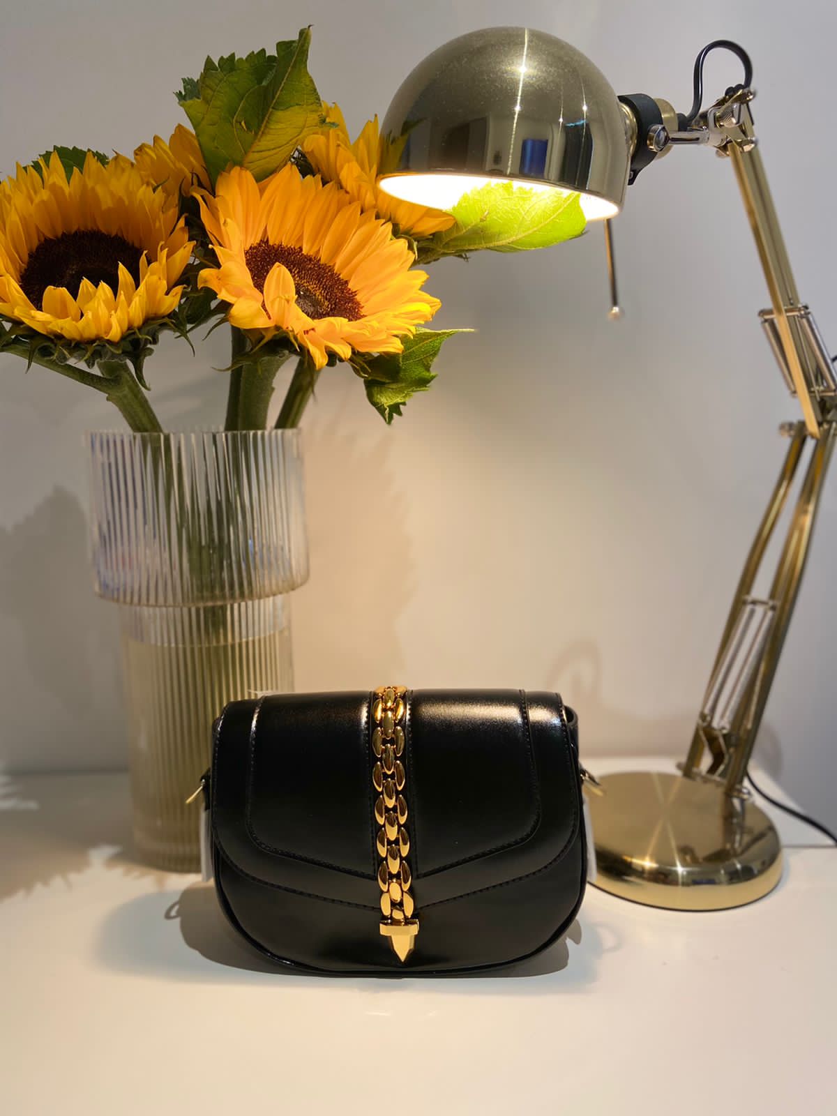 Charles & Keith Isana Chain-Accent Crossbody Bag - Black