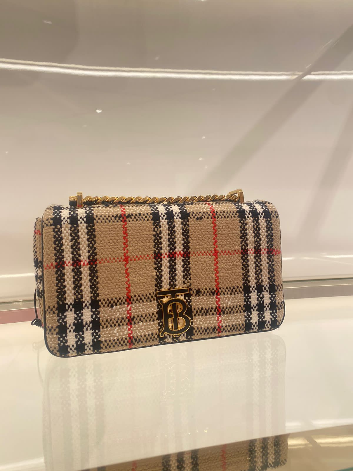 BURBERRY Lola check crossbody bag