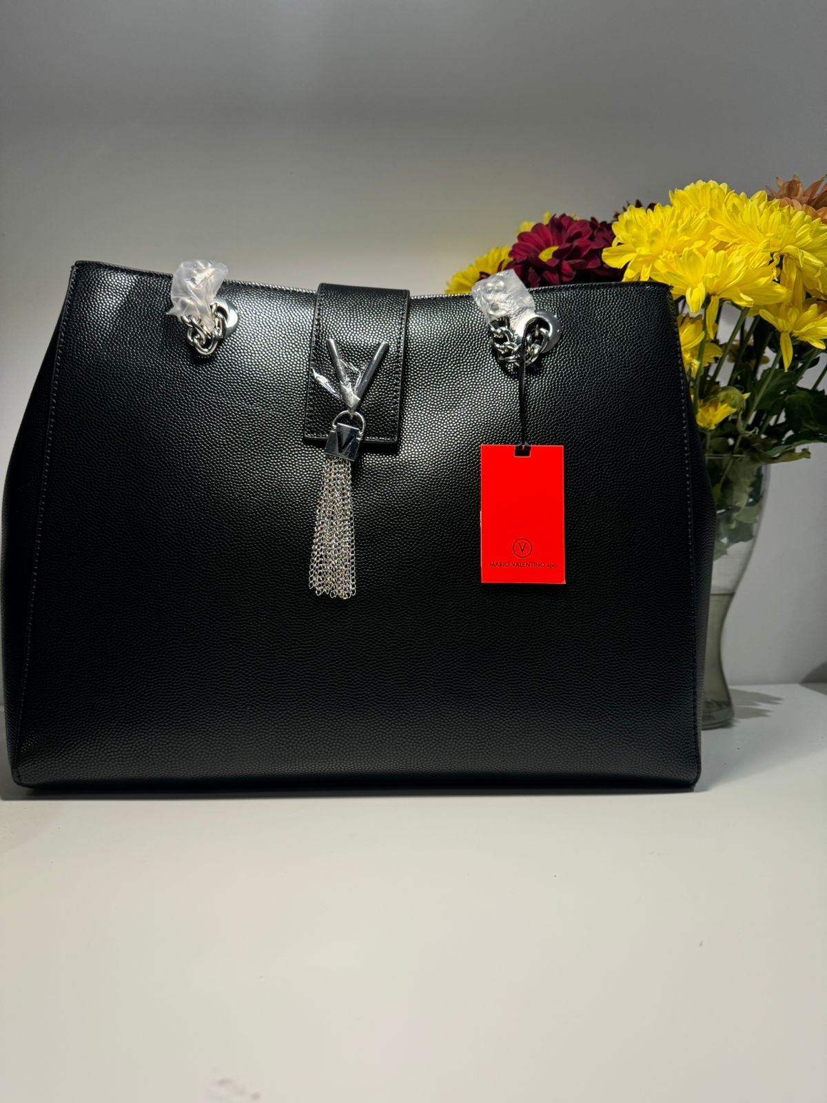 Valention Divina Black Tote Bag