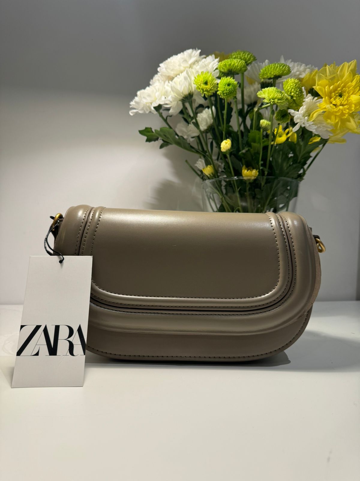 ZARA Cross Body Bag -Beige