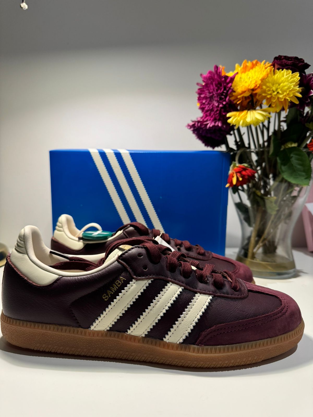 Adidas Samba OG Maroon Gold Metallic