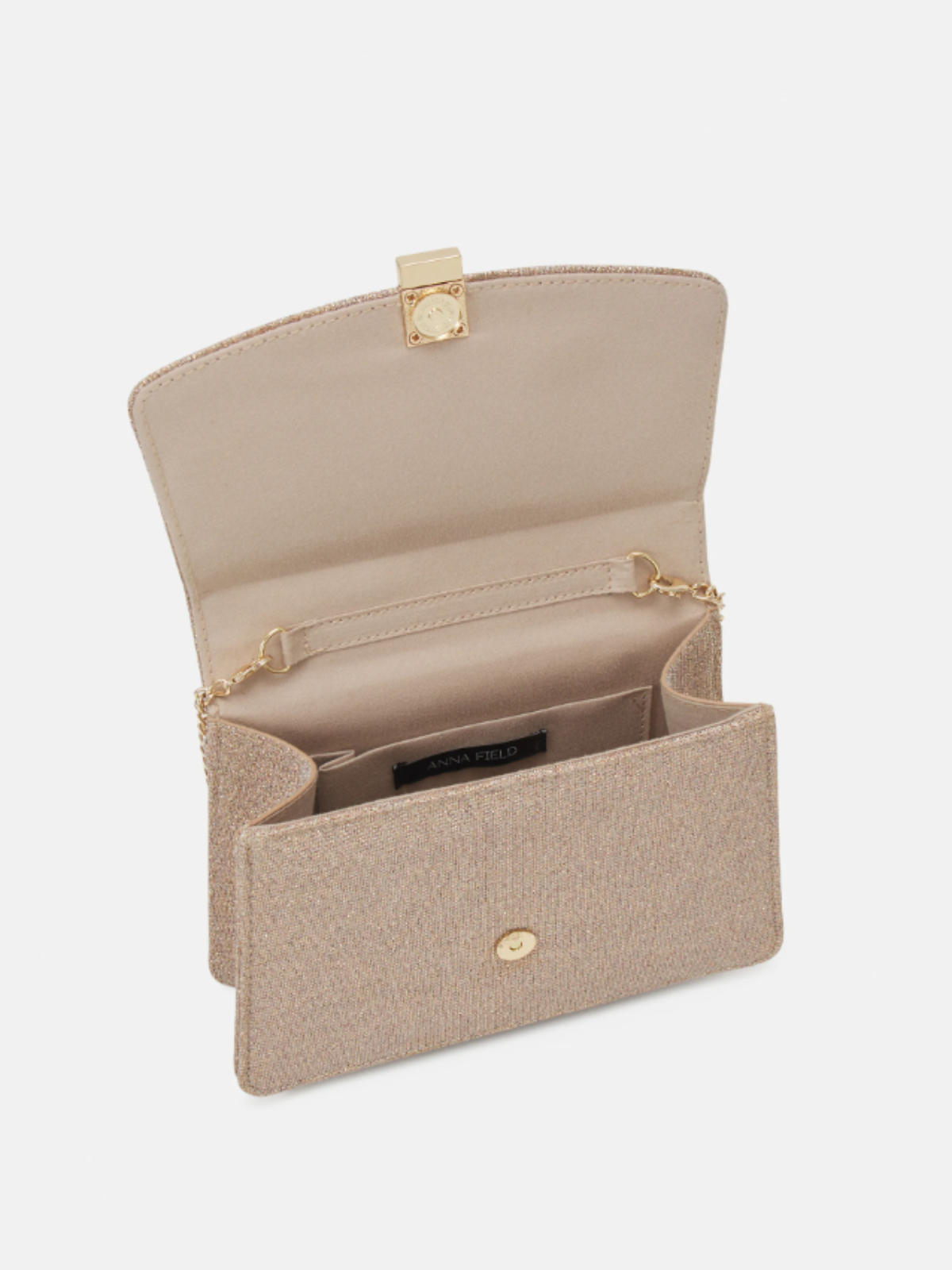Anna Field Gold Clutch Handbag