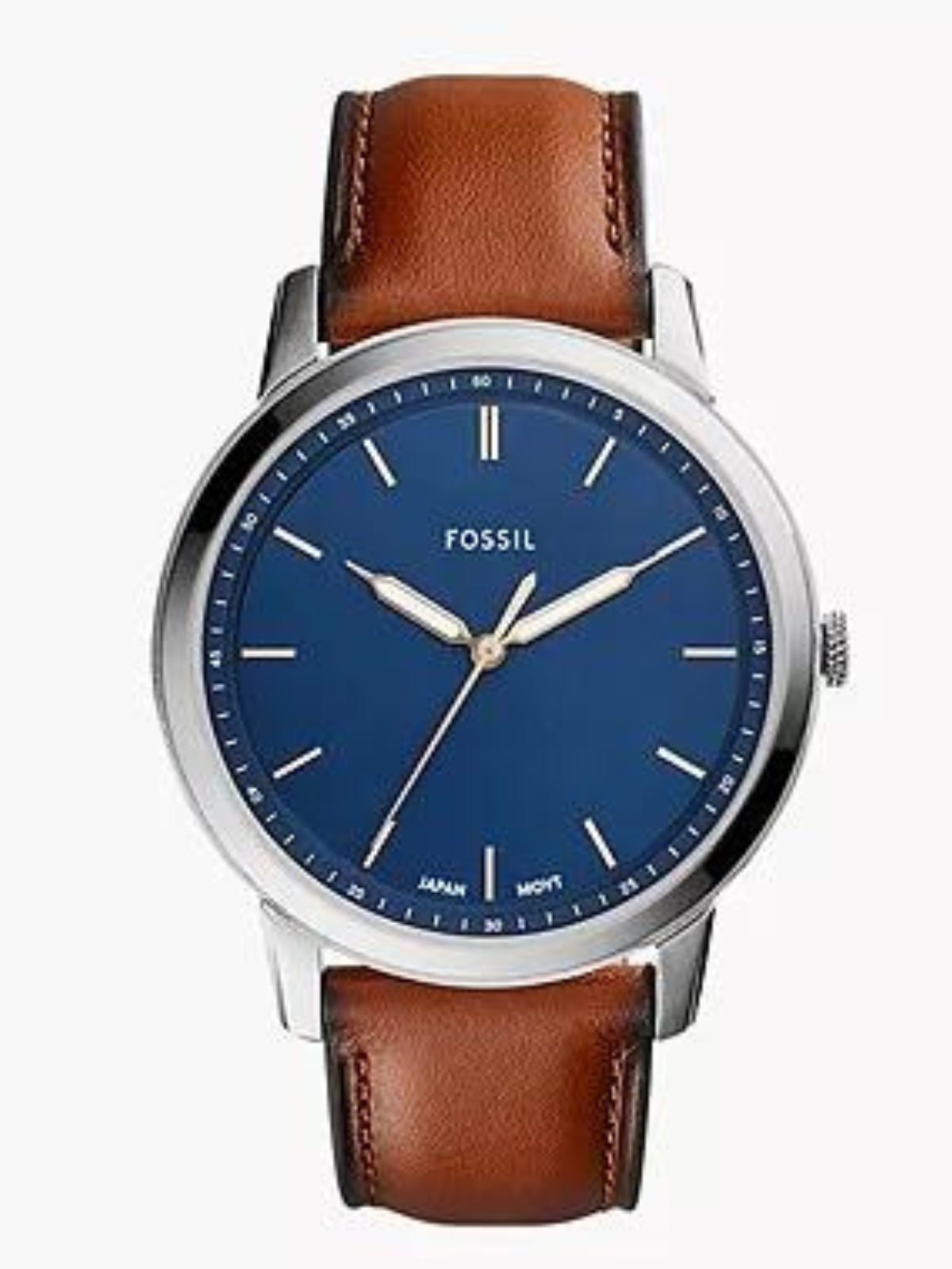 FOSSIL The Minimalist Slim Three-Hand Light Brown Leather Watch