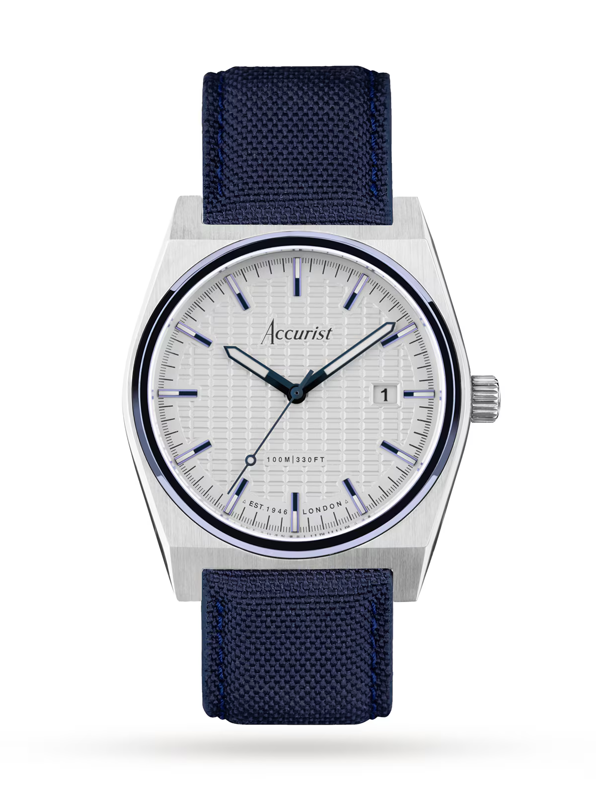 ACCURIST Origin Blue Canvas Strap 41mm Watch