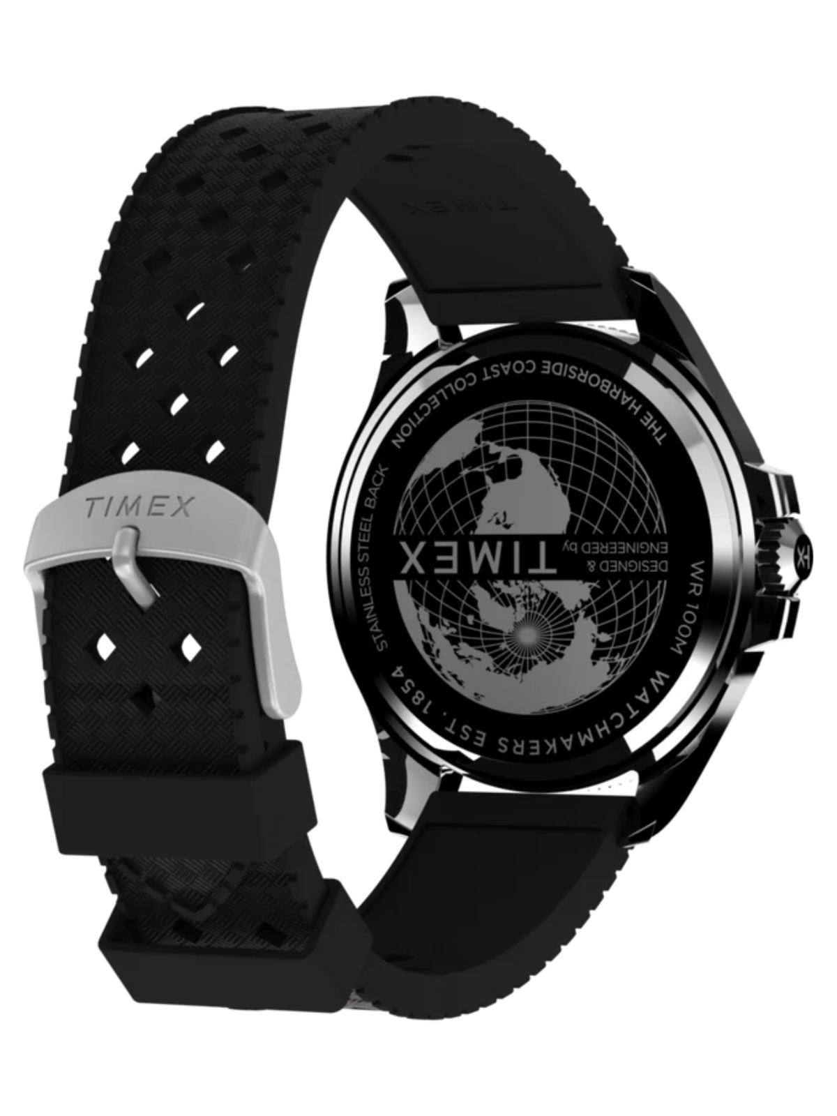 Timex Harborside Coast 43mm Synthetic Rubber Strap Watch