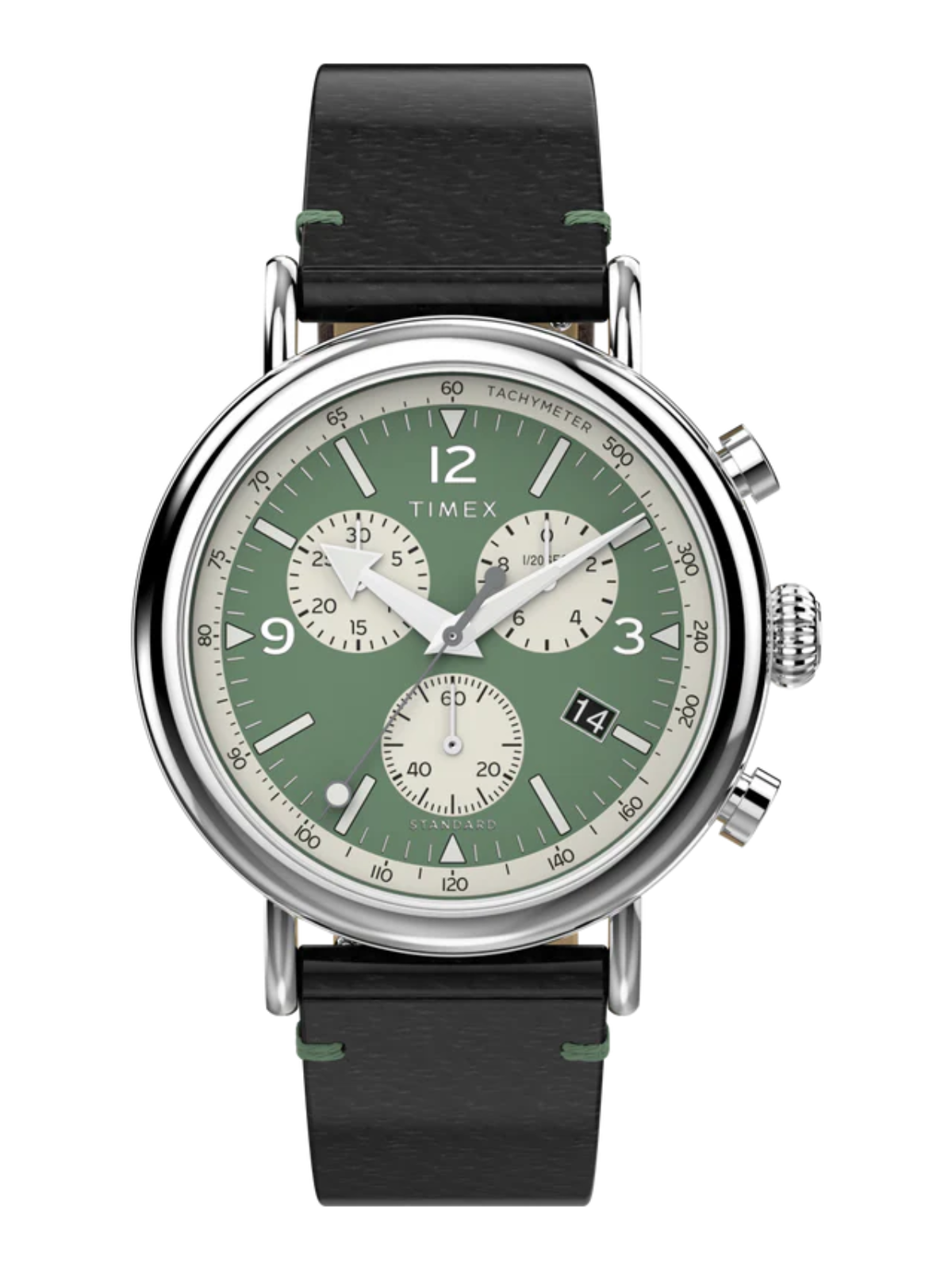 Timex Standard Chronograph 41mm Eco-Friendly Leather Strap Watch
