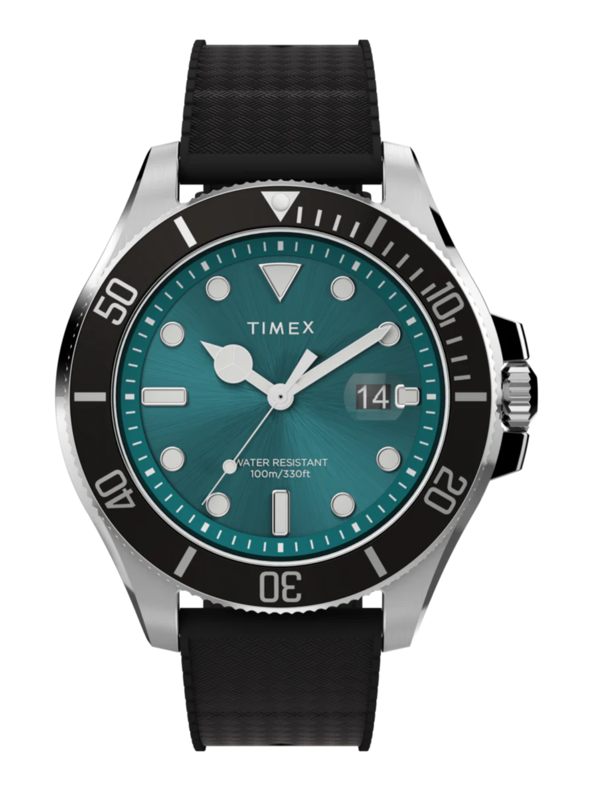 Timex Harborside Coast 43mm Synthetic Rubber Strap Watch