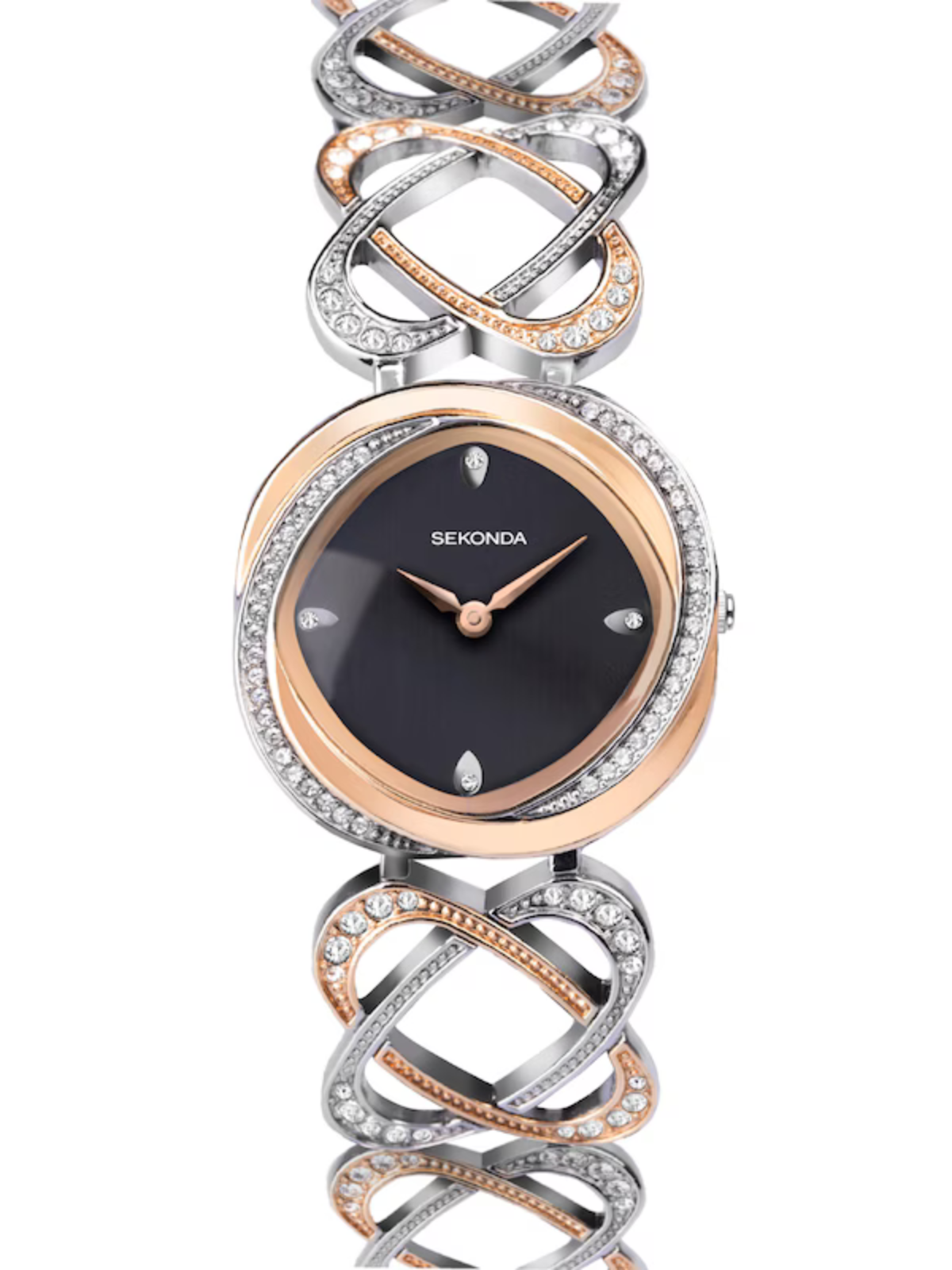 Sekonda Hidden Hearts Ladies' Fancy Two Tone Bracelet Watch