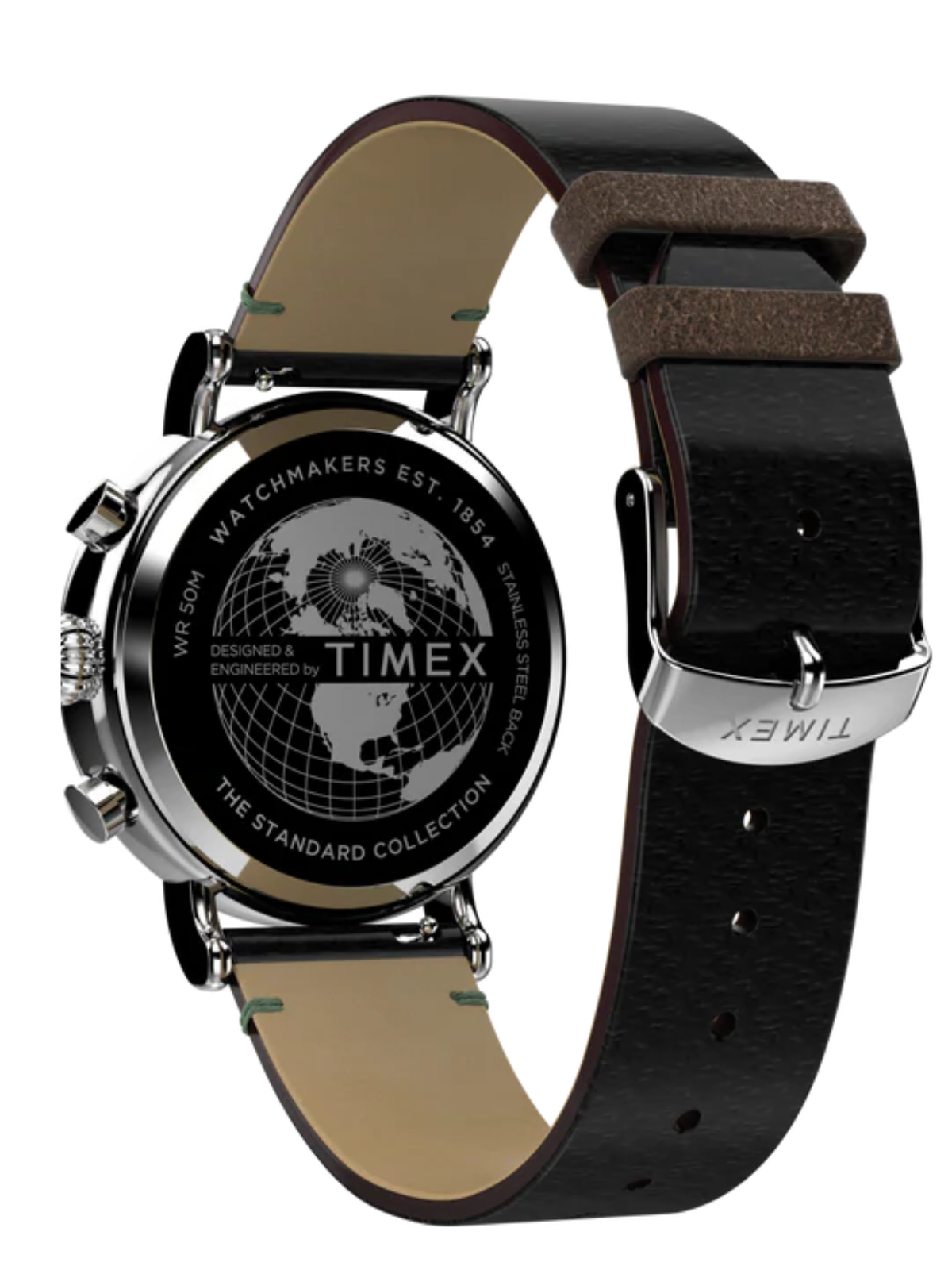 Timex Standard Chronograph 41mm Eco-Friendly Leather Strap Watch
