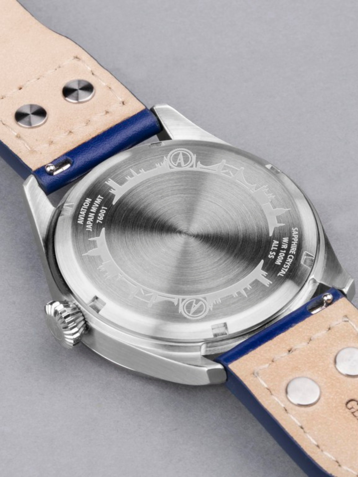 ACCURIST Aviation Blue Leather Strap 41mm Watch