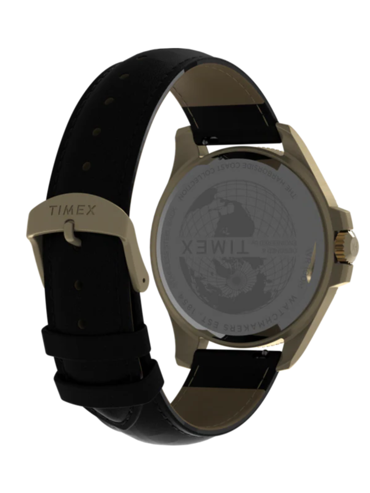 Timex Harborside Coast 43mm Leather Strap Watch