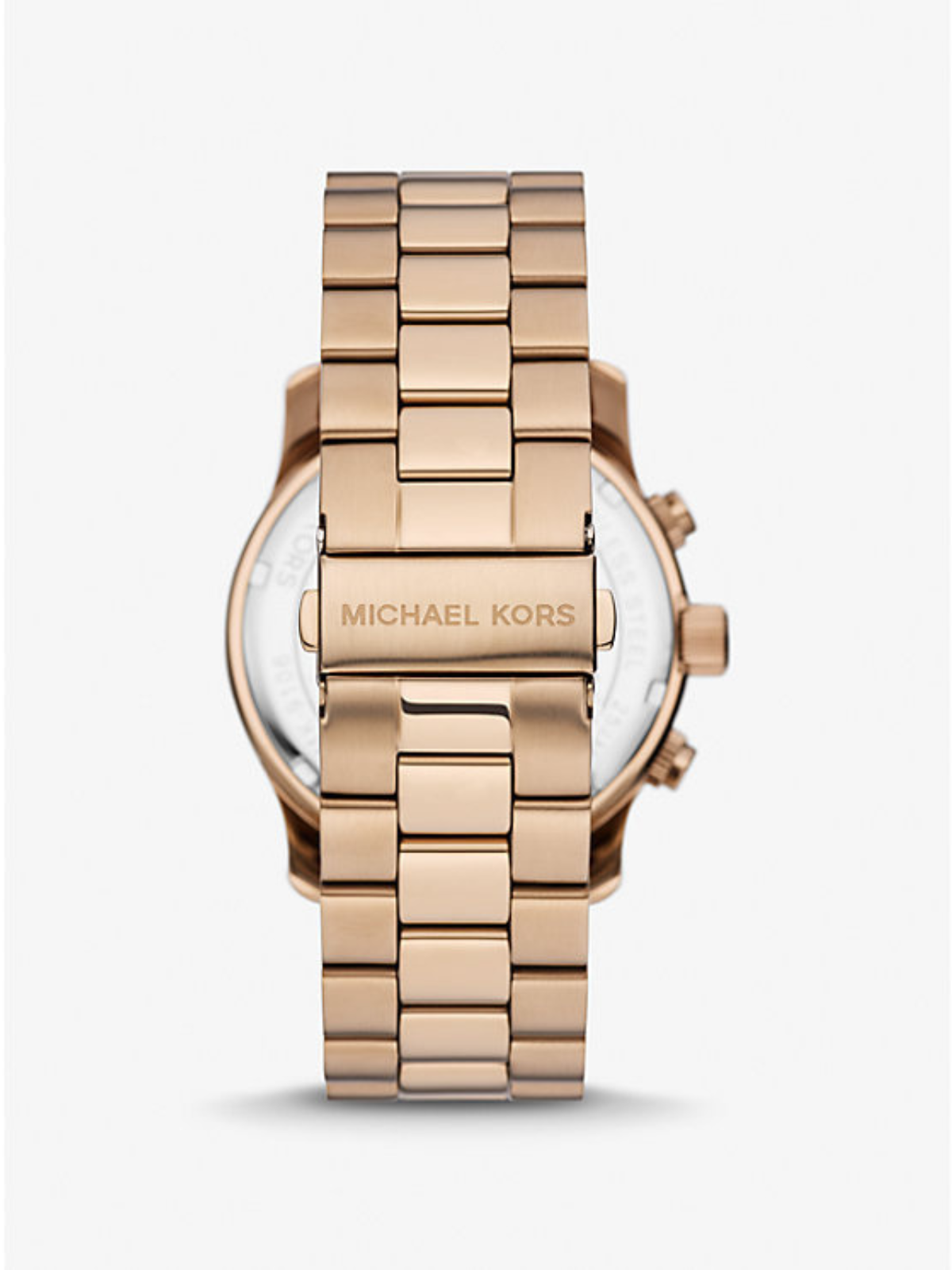 MICHAEL KORS Oversized Runway Beige Gold-Tone Watch